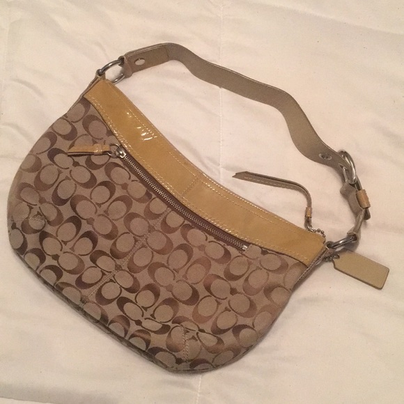 COACH Vintage Handbag Purse / Bag, Authentic, Brown and Gold - Picture 2 of 11